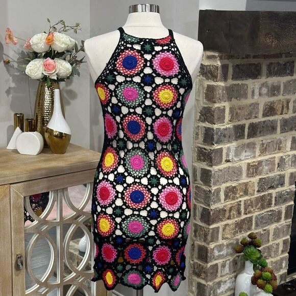 H&M + CHOACHELLA Women’s Rainbow Crochet Dress in the Size 6 in Multi Color - Picture 14 of 14
